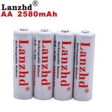 4 шт./лот батарея AA 1,2 V aa батарея Pro AA 2580mAh 1,2 V Ni-MH для игрушка-фонарик предварительно нагреваемые литиевые аккумуляторы