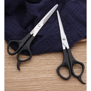 

6pcs Household Haircut Scissor Hair Scissors Barber Shears Hairdressing Scissors Hair Cutter (3pcs Teeth Scissors and 3pcs Strai