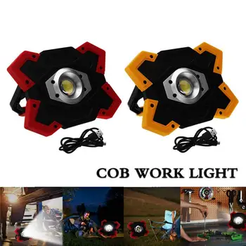 

Portable LED COB Worklight Floodlight 3 Modes LED Flashlight Lamp Built-in USB Rechargeable Power Bank and Emergency for Camping