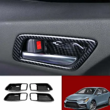 

4pcs Cover Trims Carbon Fiber Style Black For Toyota Corolla Accessories