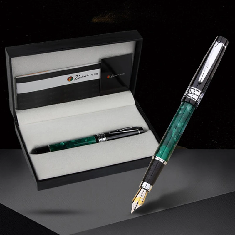 Picasso 915 Green Pimio Marble Celluloid Fountain Pen 22KGP Medium Nib Eurasian Feelings Gift Box Optional For Best Stationery