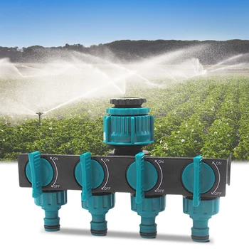 

Faucet Drip Irrigation Plant Garden Tools 4 Way Garden Irrigation Hose Splitter Connector for 1/2 3/4 1 inch Tap
