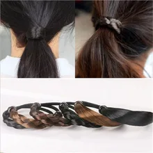 Модная плетеная лента для волос для женщин, Резиновая лента с косичкой, корейский стиль, кольцо для волос для девочек, держатель для волос с конским хвостом
