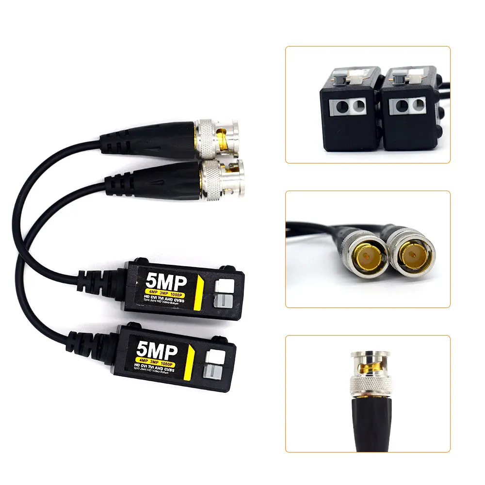 8MP HD BNC Пассивное Видео устройство для витой пары коаксиальный CCTV кабель балун 5MP 1080P Трансмиссия передатчик AHD CVI TVI видео cam
