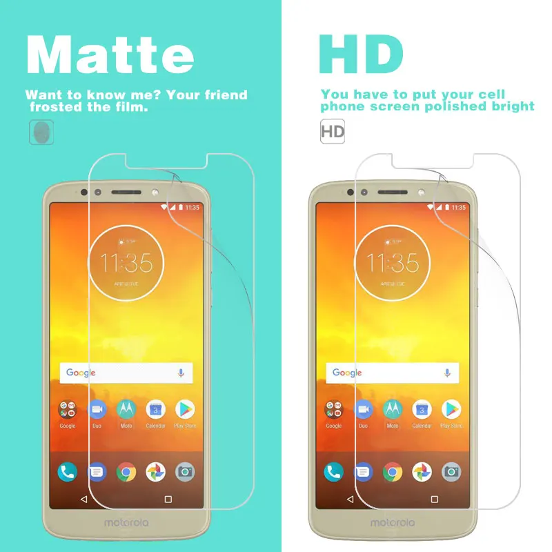 Премиум Анти-Царапины глянцевая пленка и матовая для Motorola Moto E XT1022 E2 E3 E4 E5 Play Plus