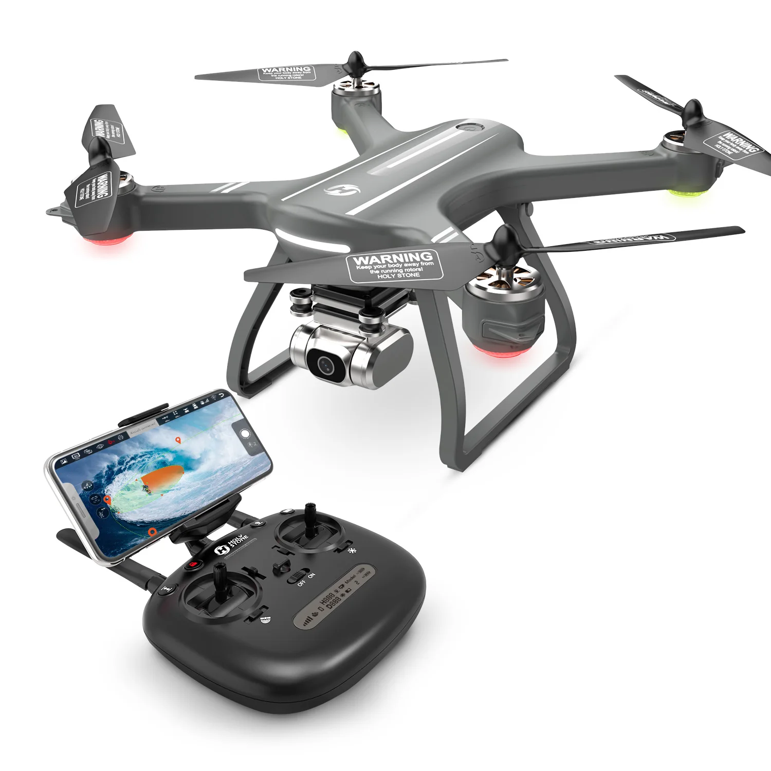 Серый HolyStone HS700D Дрон gps бесщеточный 5G 800 м WI-FI с видом от первого лица 2K Камера gps-навигатор с разрешением Full HD дрона с дистанционным управлением 1 км 1000 м 22mins Профессиональный Квадрокоптер - Цвет: Серый