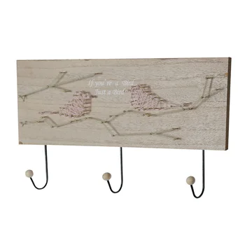 

Multifunctional Bedroom Key Hanger Wooden Wall Hook Rope Living Room Organizer Storage Rack Easy Install Home Decor Door Back