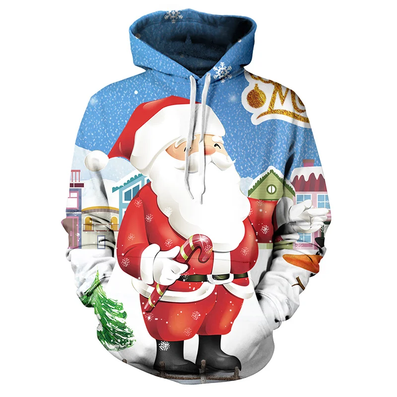 Толстовки с принтом Санта Клауса, мужские 3D толстовки, брендовые свитшоты для мальчиков, качественный пуловер, Рождественские толстовки с капюшоном 3D размера плюс 4XL