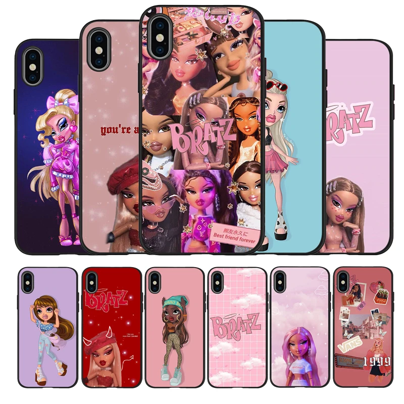 Fashion Brand Doll Bratz Black TPU Silicone Soft Phone Case For iPhone 11 Pro Max X XS MAX 5 6 7 8 Plus | Мобильные телефоны и