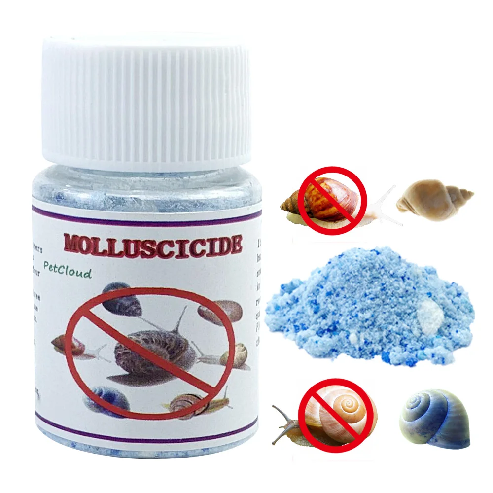 Productos de limpieza de molusco para acuario, removedor de caracol para tanque de peces, producto especial azul, 10g / 1 botella