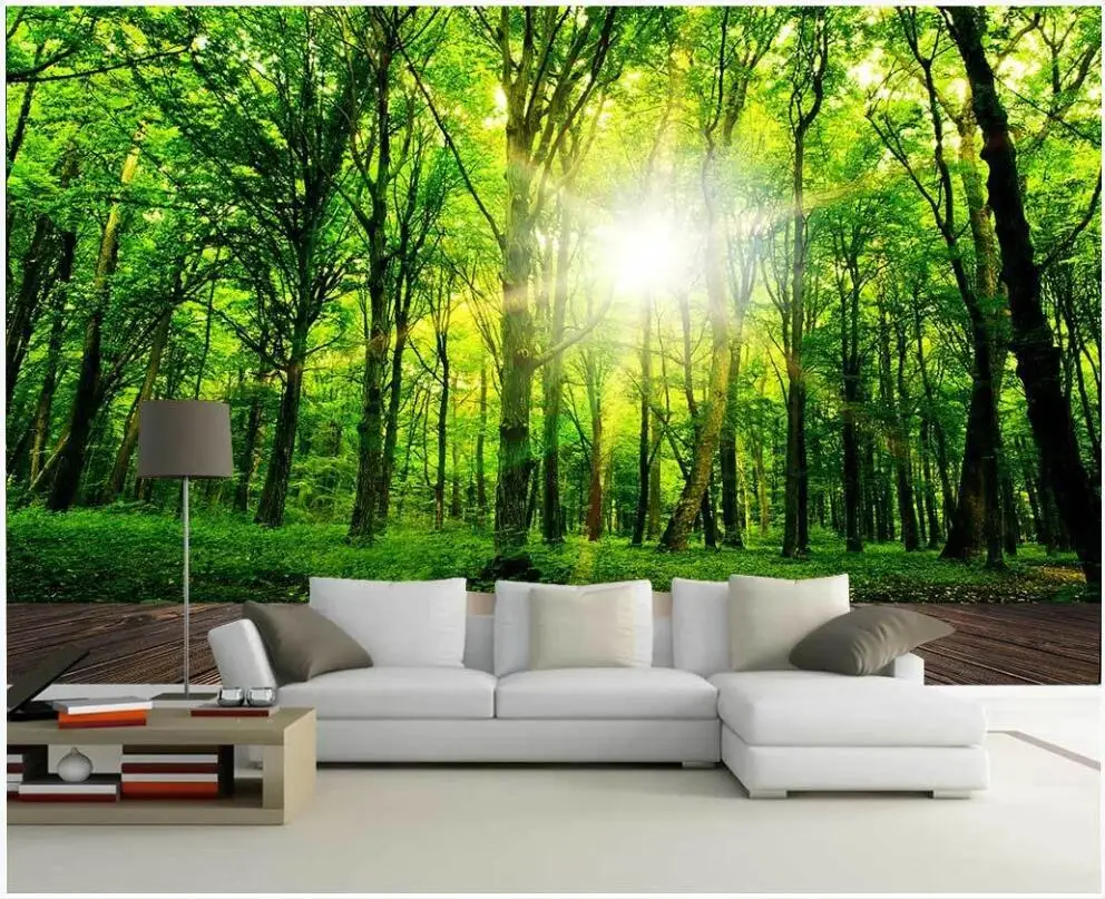 3d wallpaper custom photo mural Sunshine Fantasy Forest HD Nature background living decor room for walls 3 d | Обустройство дома