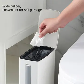 

Japanse Stijl Integrated Trash Can Toilet Brush Set Bathroom Quilting Trash Can Cleaning Brush With Cover Edgy