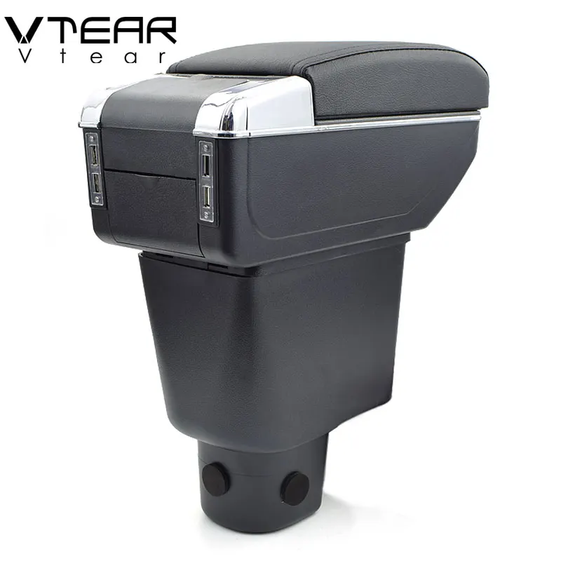 Аксессуары для vtear для Honda Mobile Автомобильный подлокотник кожаный подлокотник usb интерфейс коробка для хранения вращающийся приподнятый консоль украшение
