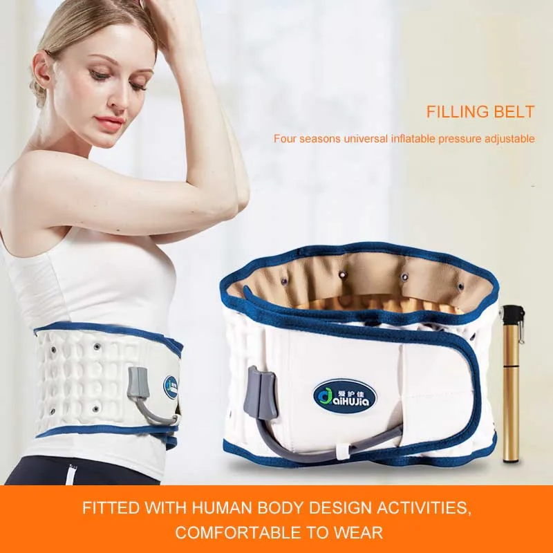 

Exquisite Durable Waist Protect Belt H-Type Air Column Stretching Waist Ergonomic Design With Safety Explosion-Proof Air Pump