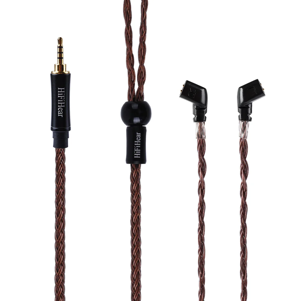 HiFiHear 16 Core посеребренный кабель 2,5/3,5/4,4 мм балансный кабель с MMCX/2pin разъем для ZS10 ZS6 AS10 V90 BL0N BL-03 - Цвет: QDC 2.5