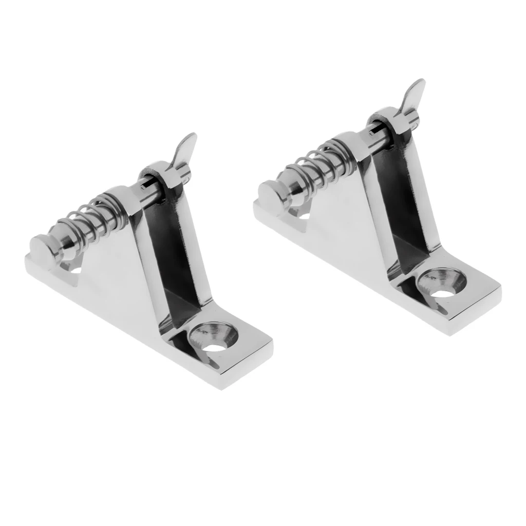 2 Piece Boat Canopy / Cover Quick Release Pin Deck Mount Bimini Top Fittings