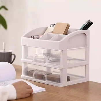 

2/3 Layer Makeup Organizer Cosmetic Storage Box Desktop Sundry Makeup Brush Lipstick Holder Jewelry Watch Case Container