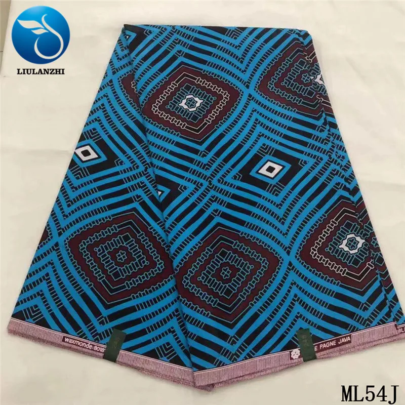 Воск liulanzhi ткани хлопок настоящая вощеная ткань Анкара для платья Горячая нигерийская восковая ткань ML54J01-ML54J26