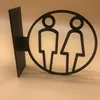 3D Side Mount Wc Signs Door Sticker Men & Women Restroom Toilet Sign Doorplate Tips Guide Creative Signage Acrylic Plaque ► Photo 1/6