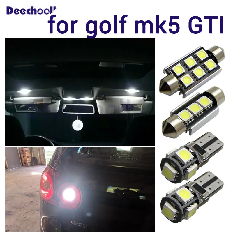 Белая автомобильная светодиодная лампа для Volkswagen VW golf 5 mk5 GTI 2006 2009 купольный