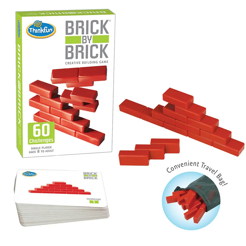 

ThinkFun Stacked Master Brick Wall Brick BY Brick Logical Thinking Creative Flat Architecture Game
