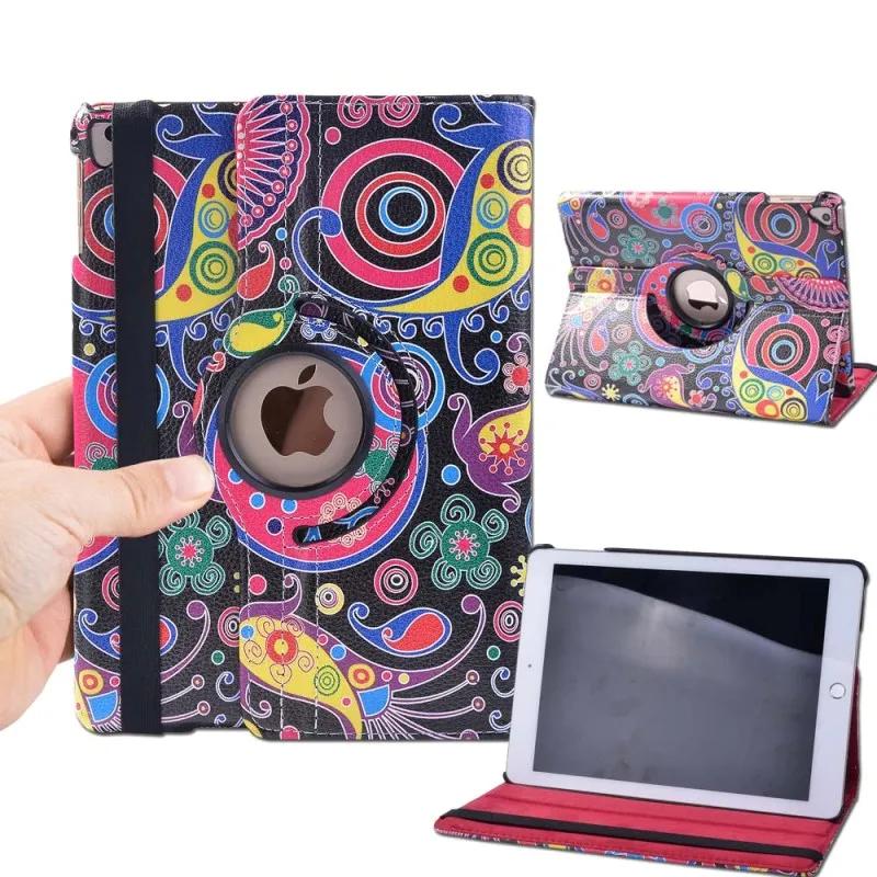jelly fish KK& LL для iPad Air 1 Air 2 Pro 9,7-многоцветный умный чехол для планшета вращающийся на 360 ° с функцией автоматического пробуждения сна Флип кожаный чехол-подставка - Цвет: jelly fish