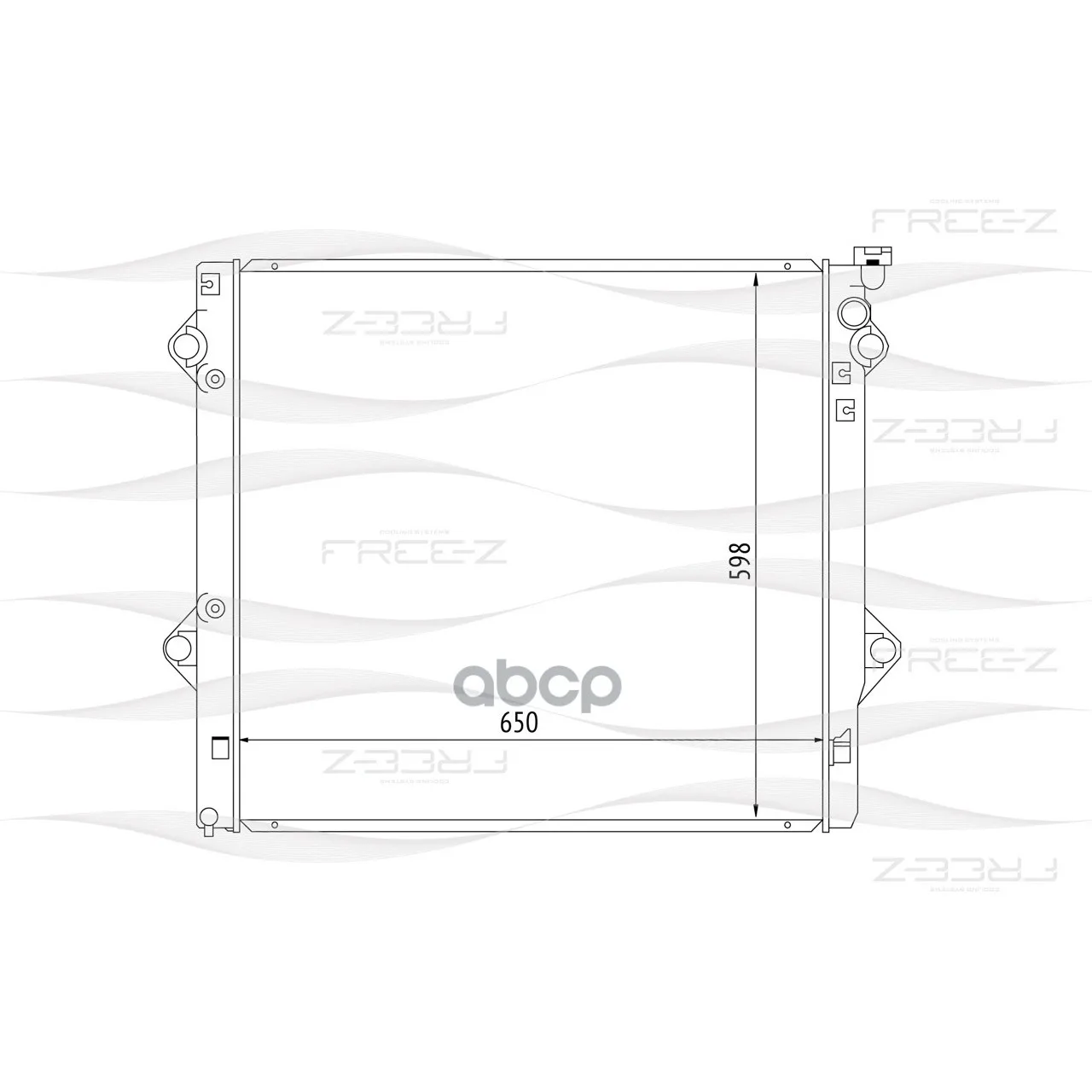 Радиатор Системы Охлаждения Toyota Land Cruiser 03- FREE-Z арт. KK0195