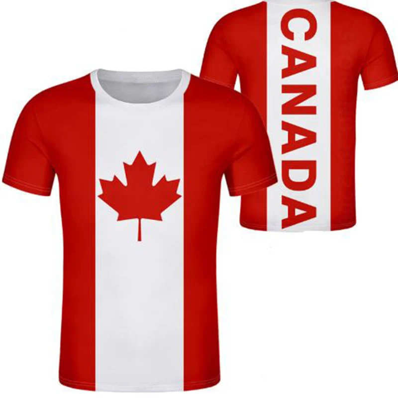 

CANADA male youth diy free custom made name number logo photo country boy casual t shirt nation flag ca college french clothes