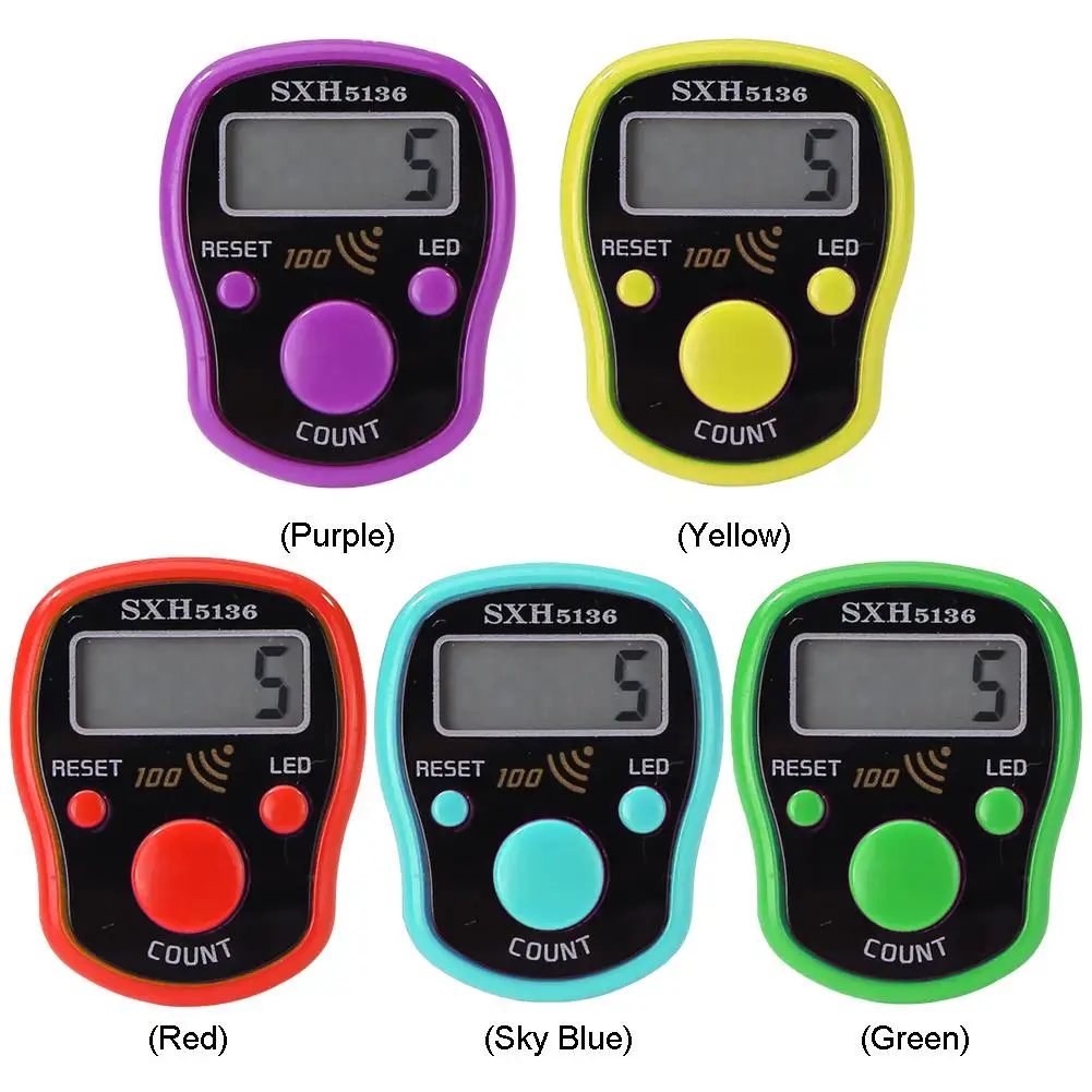 LCD Digit Electronic Tally Counter 0-99999 Keychain Finger Counter 