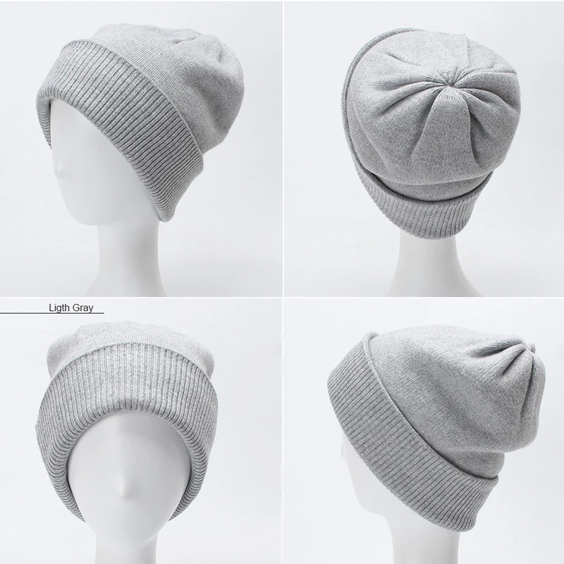 

Fashion Winter Hat for Women Rabbit Cashmere Knitted Beanies Thick Skullies Warm Vogue Ladies Wool Angora Hat Female Beanie Hat