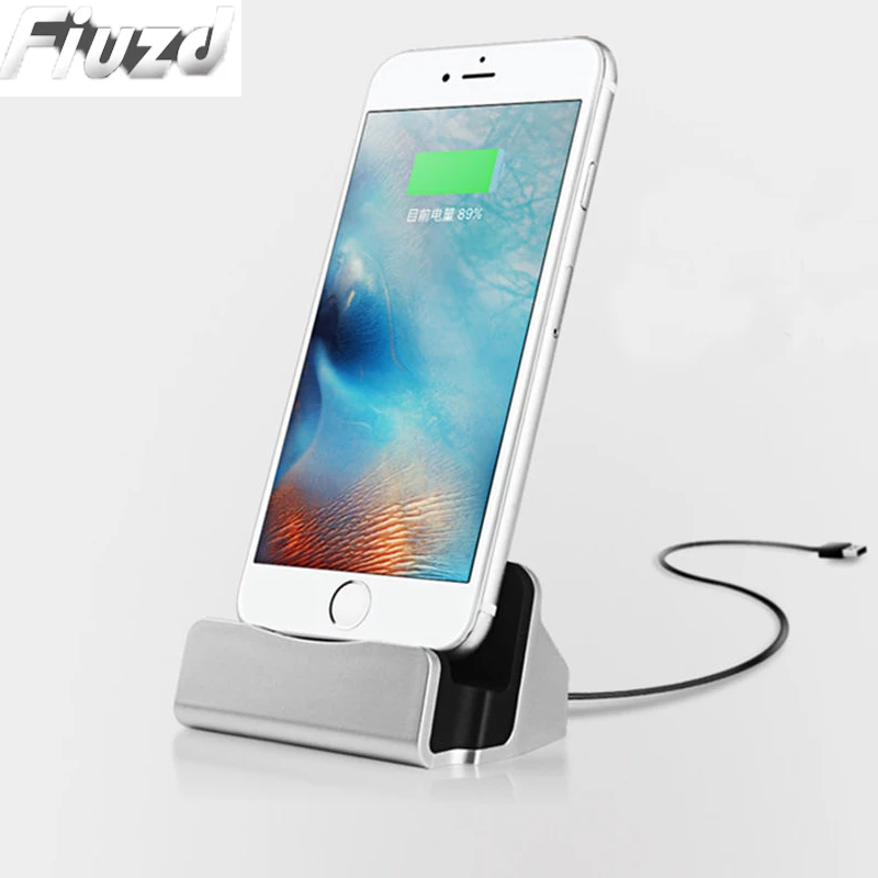 sliver Fiuzd USB кабель для передачи данных iphone док-станция для iphone 11pro max 11 pro max se XR 6S X XS 7 8 Plus 5 S 5 S док-станция - Цвет: sliver