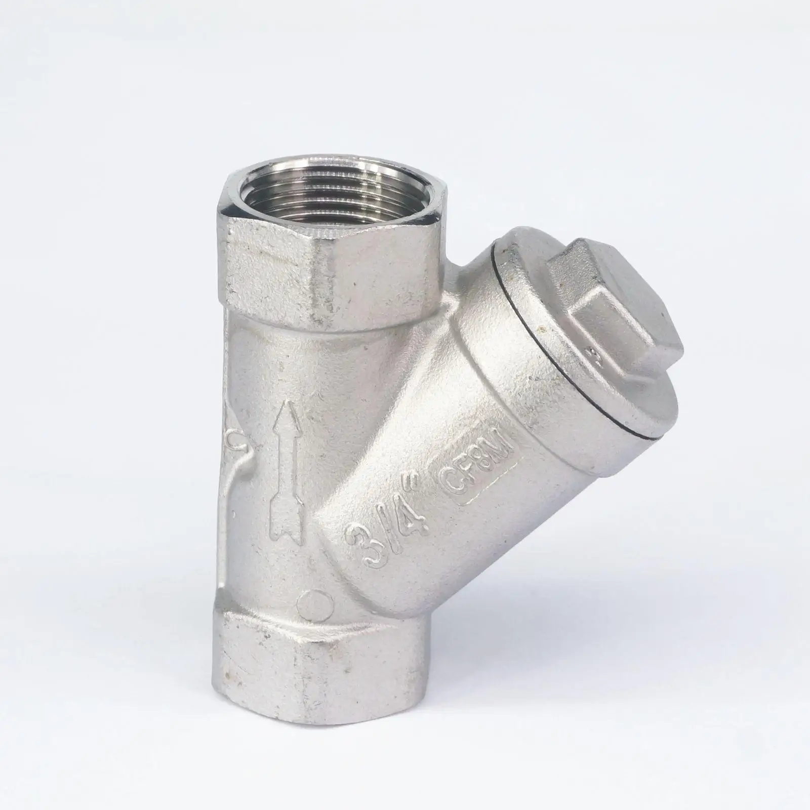 DN20 3/" BSP Женская нить 304 нержавеющая сталь Inline Y фильтр 229 PSI