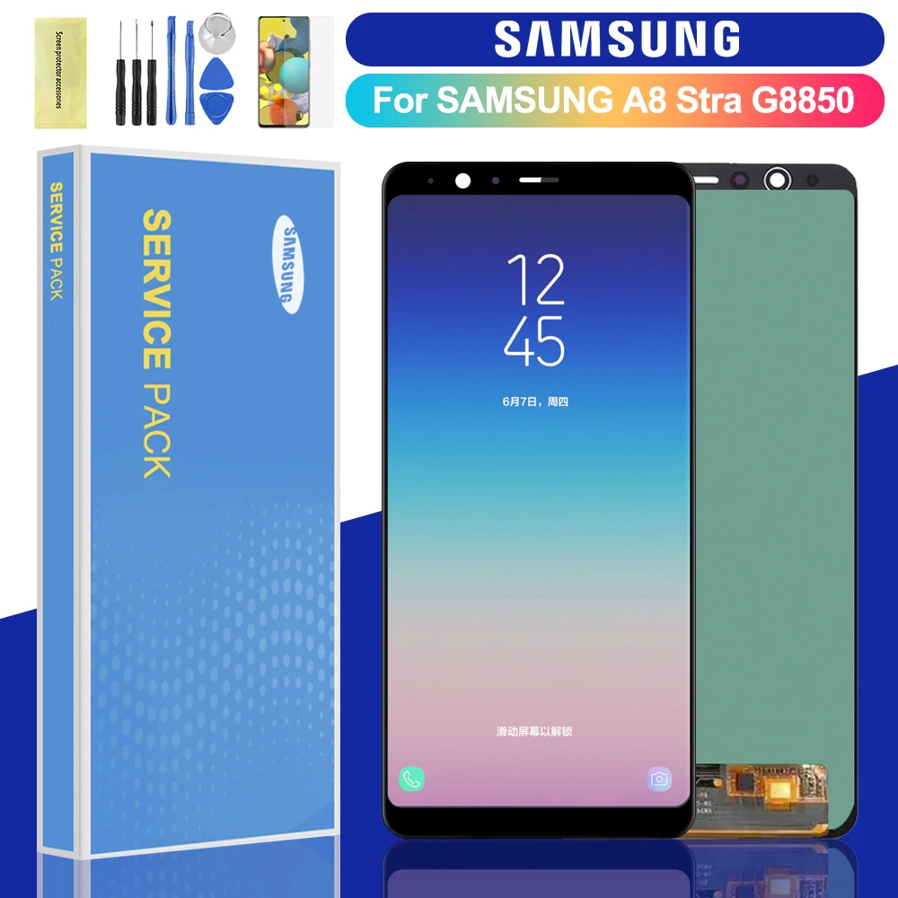 100% оригинальный экран для Samsung Galaxy A8 Star LCD SAMSUNG G8850 ЖК-дисплей сенсорный дигитайзер