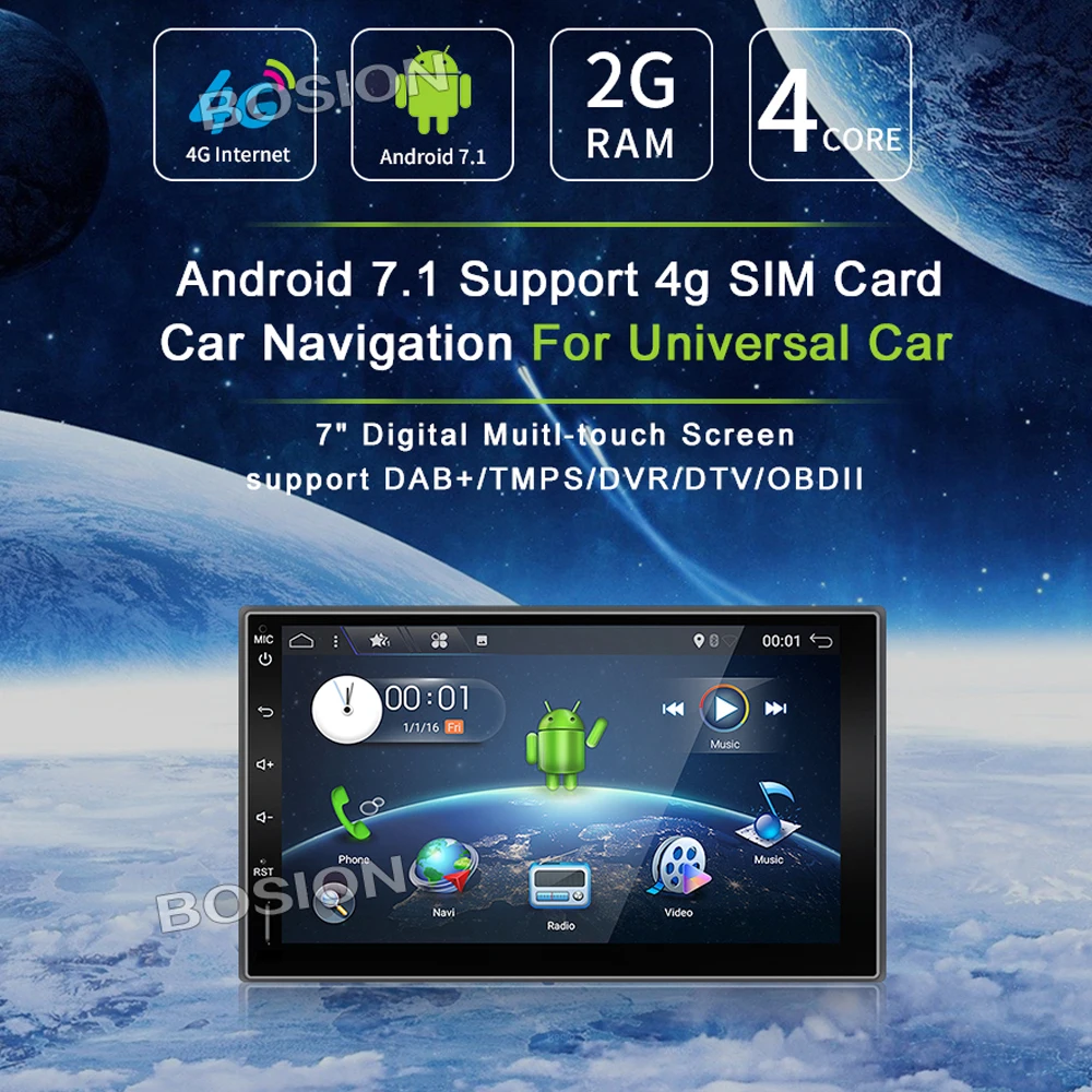 Best 2Din Android Ram 2G Quad Core car dvd Fit NISSAN QASHQAI Tiida universal car radio with GPS WIFI 4G/3G RDS STEERING WHEEL CAMERA 0