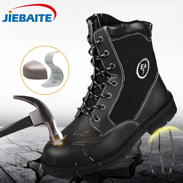 US $26.88 Men Work Safety Boots Steel Toe Shoes Breathable Work Safety Boot Protective Puncture Proof Work Sh