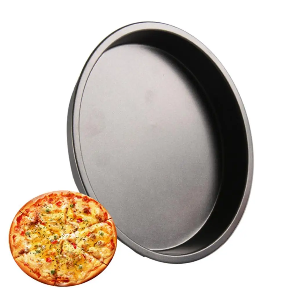 6/7/8inch Nonstick Pizza Oven Pans Thicking Round Crisper Baking Tray  Carbon Steel Baking Deep Dish Pan for Airfryer Baking Tool - AliExpress