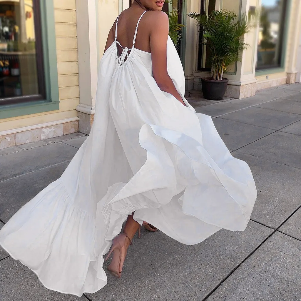 loose backless maxi dress 