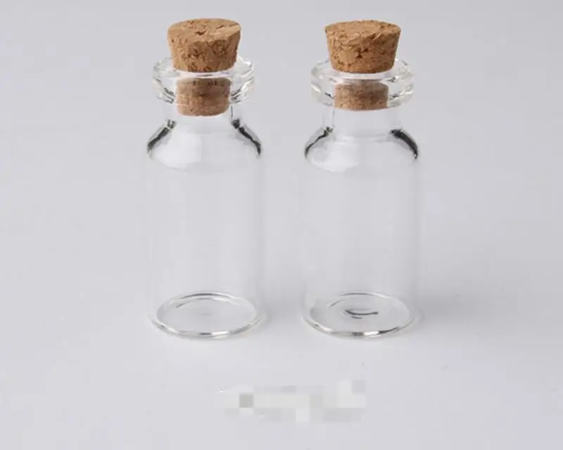 

2ml Clear Glass Vials With Corks Mini Glass Bottle Wood Cap Empty Sample Jars Small Cute Craft Wish Bottles LX8351