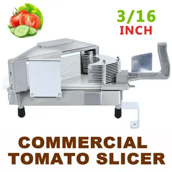 

Yonntech Commercial Tomato Slicer 3/16" Stainless Steel Blade Fruits Vegetable Cucumber Onion Lemon Cutting Machine