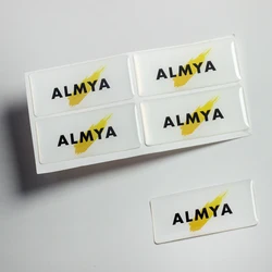 Crystal Drop Plastic Customize Your LOGO Car Label Wine Bottle Packaging Box Logo Trademark PVC Sticker