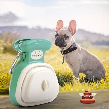 

Portable Pooper Scooper, Expandable Dog Pooper Scooper with Carabiner Poop Scooper for Dogs with Dog Poop Scoop Waste Bag Refill
