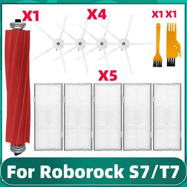 Xiaomi Roborock S7 Max / T7S Plus / G10 Replacement Parts Main Side Brush Hepa Filter Mop Dust Bag Cover Vacuum Cleaner Kits Set S
