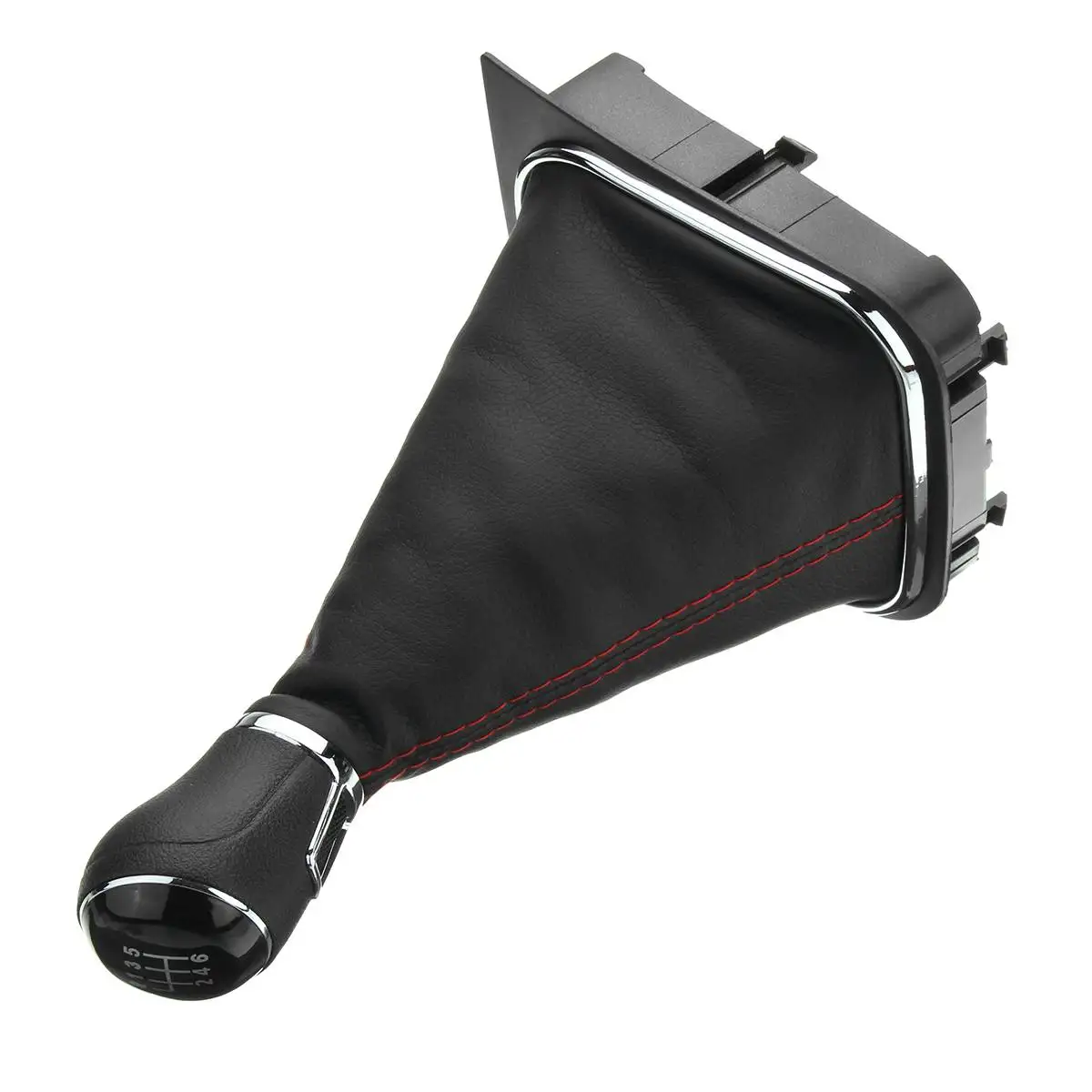 5/6 Speed Car MT Gear Shift Knob Shifter Lever PU Leather Gear Shift Collar Gaiter Boot Cover For VW Golf 5 6