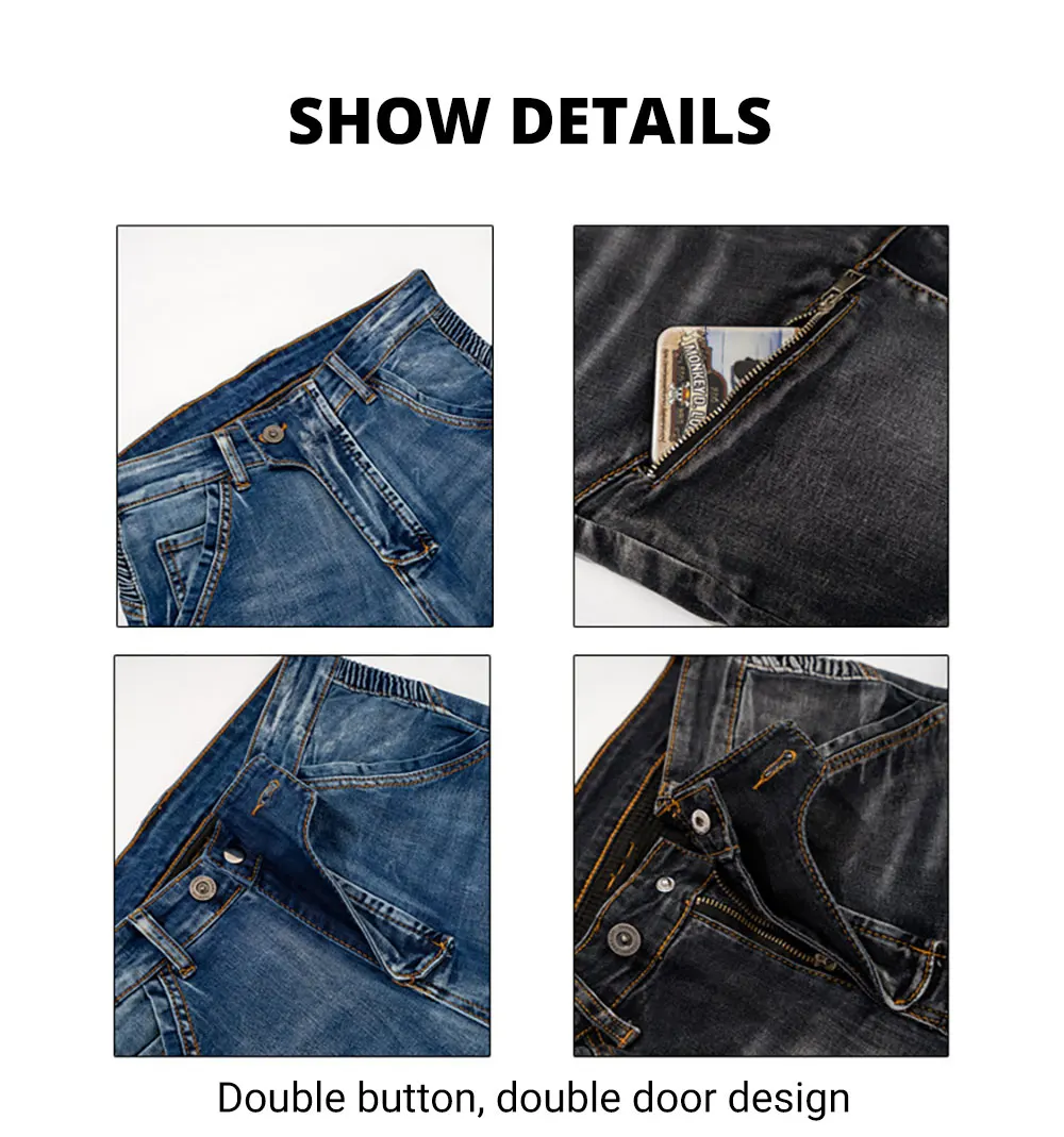 Motorcycle Pants Moto Protection Motocross Jeans Rodilleras Moto Jeans Men Motorcycle Motocross Pants Four Seasons Breathable