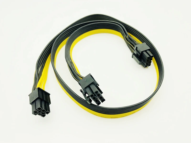 PCI E Express 6Pin штекер для Dual 8Pin 2 порта Мужской адаптер GPU графическая карта PCIe кабель