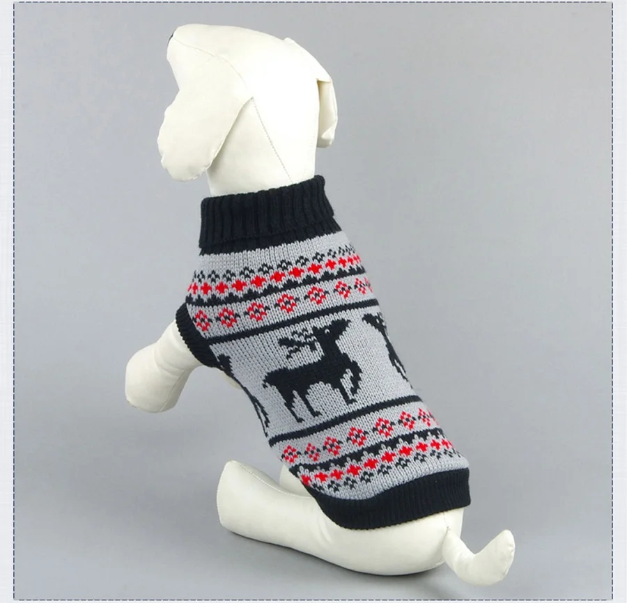 Pet Dog Sweaters Christmas Clothes Coat Soft Cosy Warm Sweater Puppy Autumn Winter Clothing Small Medium Large Dogs Cat Sweater