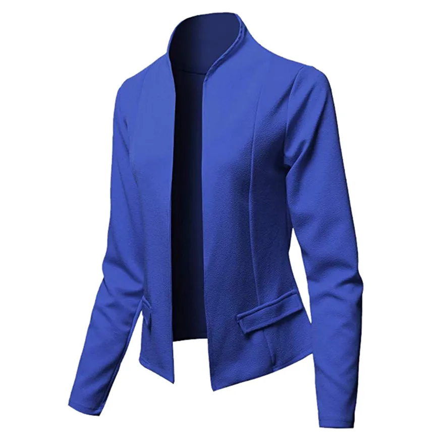 Офисное Женское пальто Женский блейзер топы куртка с длинным рукавом Женская