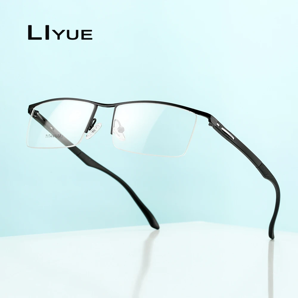 

2020 Optical Glasses Frame Men Half Metal EyeGlasses Fashion Computer Myopia Prescription Transparent Eye glasses frames eyewear