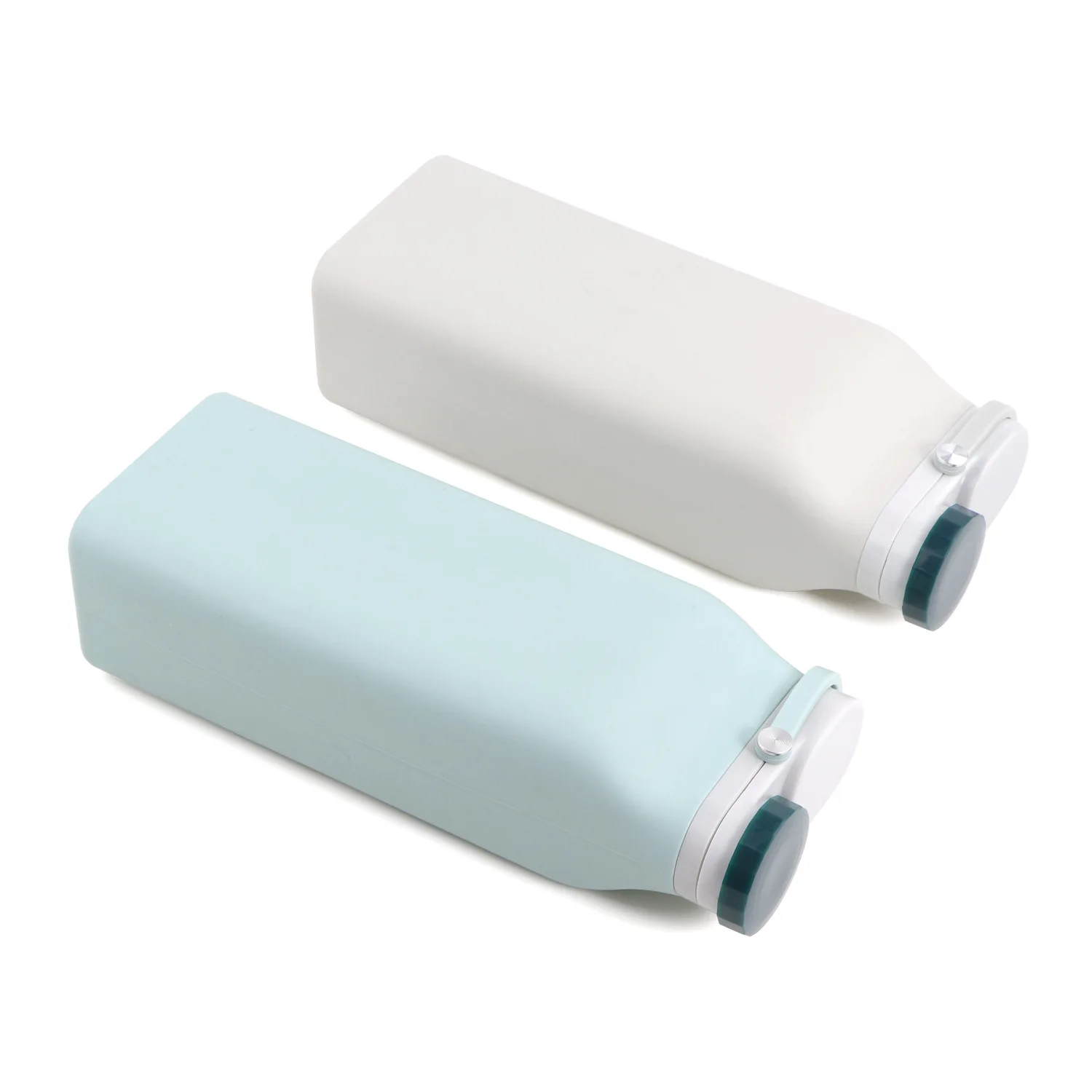 600ML Portable Milk Bottle with Lid Collapsible Drinking Water Bottle Large Capacity Outdoor Silicone Folding Water Bottle