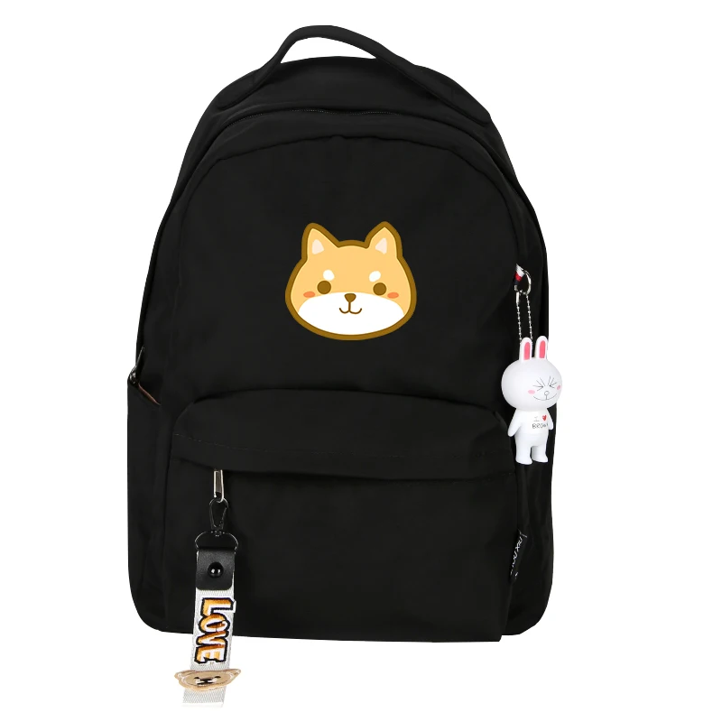 Мультфильм Doge Huskie Шиба ину Печать Рюкзак Kawaii Bookbag школьные сумки для подростков для девочек рюкзак для путешествий Милая женская сумка - Цвет: GJB gou3